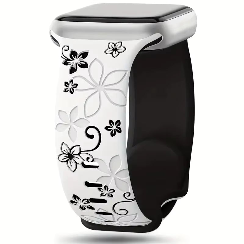 DuoTone Floral Silicone - White/Black