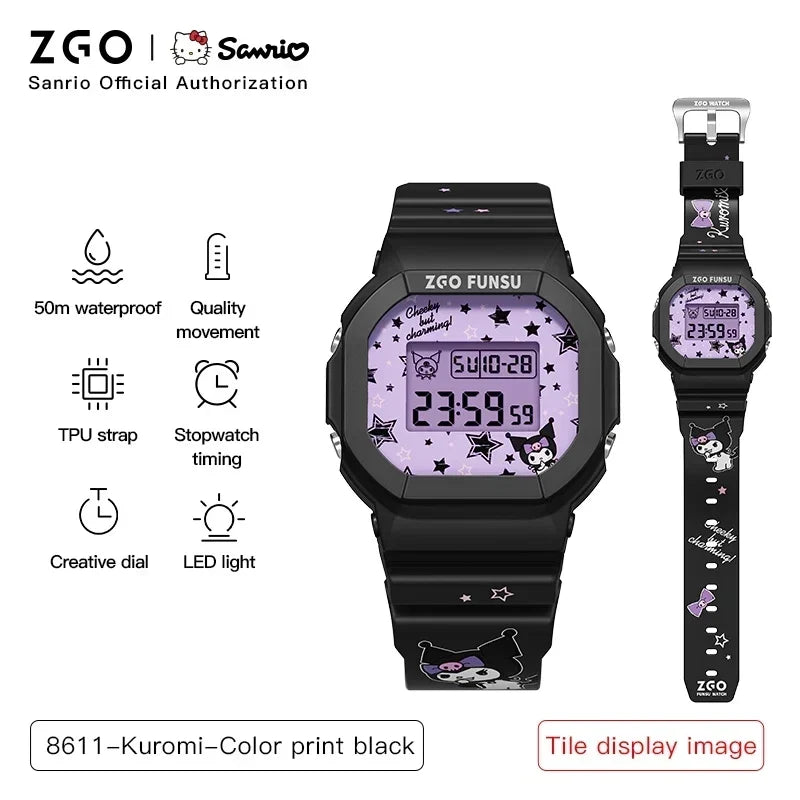 ZGO x Sanrio Hello Kitty Women's Watches Electronic Watch Sports Wristwatch Waterproof