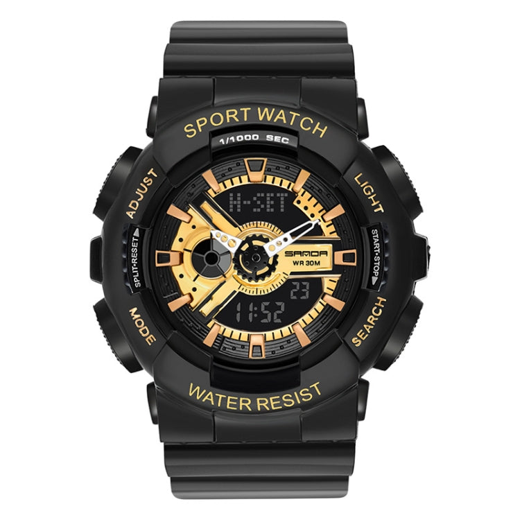 SANDA Outdoor Leisure Waterproof Multifunctional Luminous Electronic Watch