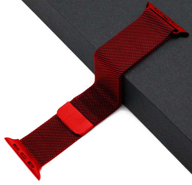 Magnetic Milanese Loop Band (For Apple Watch) Red