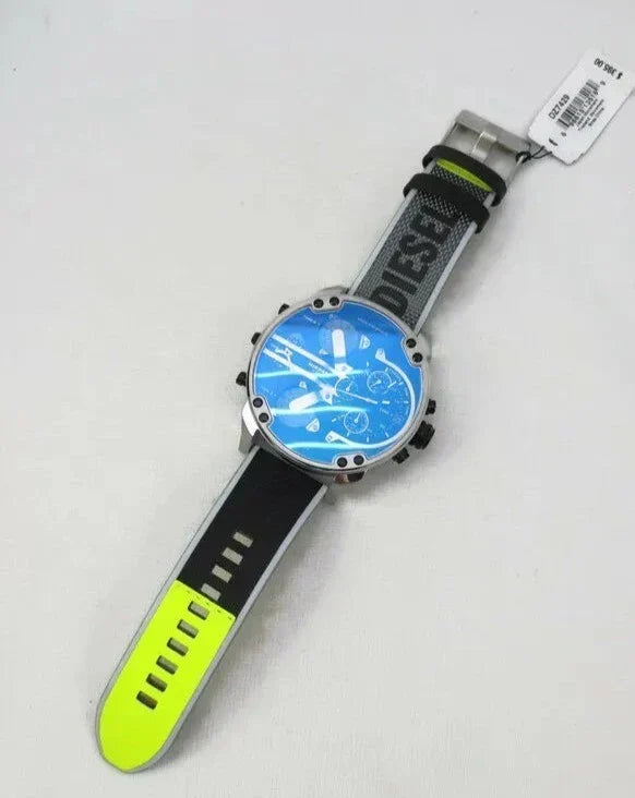 Diesel DZ7429 Mr. Daddy 2.0 Chronograph Men's Watch – Black Dial & Grey Nylon Strap