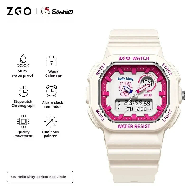 Sanrio Original ZGO Waterproof Drop Resistant Electronic Watch
