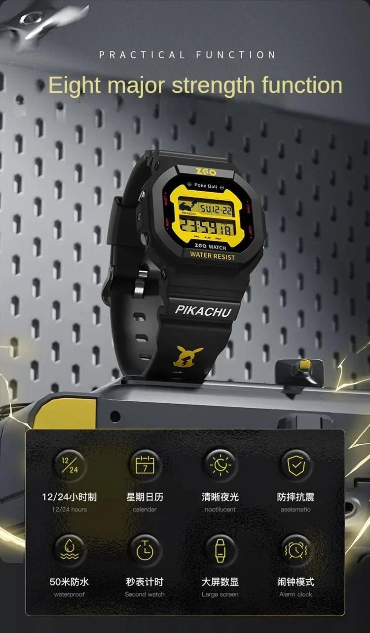 ZGO Pikachu Digital Watches